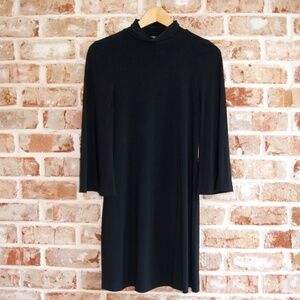 White House Black Market A-line bell sleeve high neck mini dress, size S
